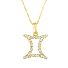 Load image into Gallery viewer, 14k Gold &amp; Diamond Zodiac Necklace