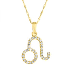 Load image into Gallery viewer, 14k Gold &amp; Diamond Zodiac Necklace