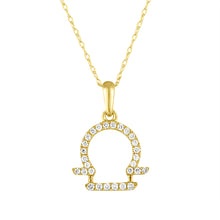 Load image into Gallery viewer, 14k Gold &amp; Diamond Zodiac Necklace
