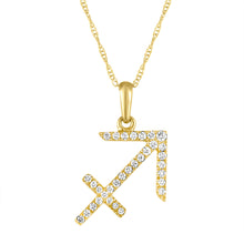Load image into Gallery viewer, 14k Gold &amp; Diamond Zodiac Necklace