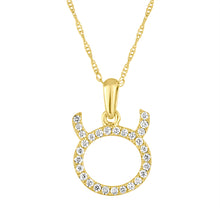 Load image into Gallery viewer, 14k Gold &amp; Diamond Zodiac Necklace