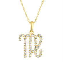 Load image into Gallery viewer, 14k Gold &amp; Diamond Zodiac Necklace