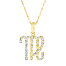 Load image into Gallery viewer, 14k Gold &amp; Diamond Zodiac Necklace