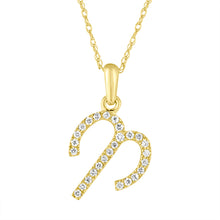 Load image into Gallery viewer, 14k Gold &amp; Diamond Zodiac Necklace