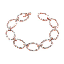 Load image into Gallery viewer, 14k Gold &amp; Diamond Oval Link Bracelet