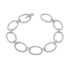 Load image into Gallery viewer, 14k Gold &amp; Diamond Oval Link Bracelet