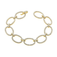 Load image into Gallery viewer, 14k Gold &amp; Diamond Oval Link Bracelet