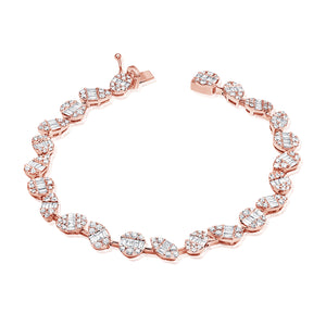 14k Gold & Baguette Diamond Tennis Bracelet
