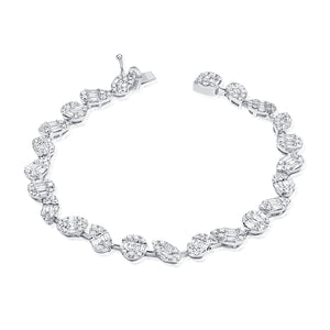 14k Gold & Baguette Diamond Tennis Bracelet
