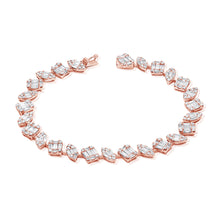 Load image into Gallery viewer, 14k Gold Baguette &amp; Round Diamond Bracelet