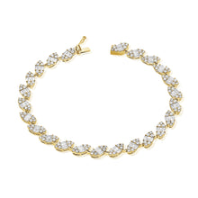 Load image into Gallery viewer, 14k Gold &amp; Baguette Diamond Tennis Bracelet