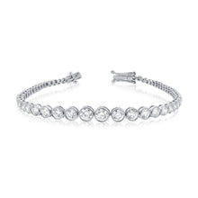Load image into Gallery viewer, 14k Gold Bezel-Set Diamond Tennis Bracelet