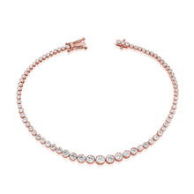 Load image into Gallery viewer, 14k Gold Diamond Bezel-Set Tennis Bracelet