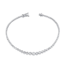 Load image into Gallery viewer, 14k Gold Diamond Bezel-Set Tennis Bracelet