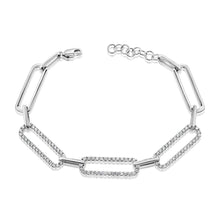 Load image into Gallery viewer, 14k Gold &amp; Diamond Link Bracelet