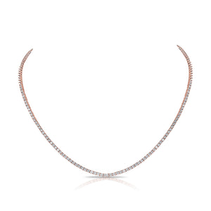 14k Gold & Diamond Choker Tennis Necklace