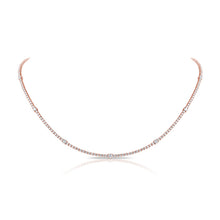 Load image into Gallery viewer, 14k Gold &amp; Diamond Choker Tennis Necklace