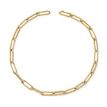 Load image into Gallery viewer, 14K Gold &amp; Diamond Link Chain Necklace