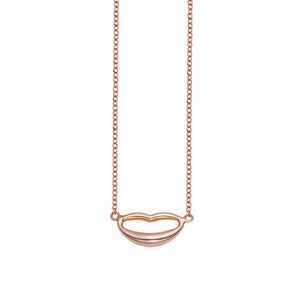 14k Gold Lips Necklace