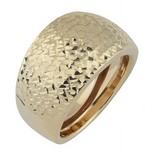 14k Gold Diamond-Cut Ring