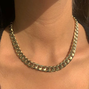 14k Gold Curb Link Necklace