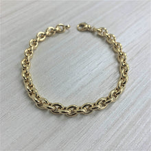 Load image into Gallery viewer, 14k Gold Oval Rolo Bracelet
