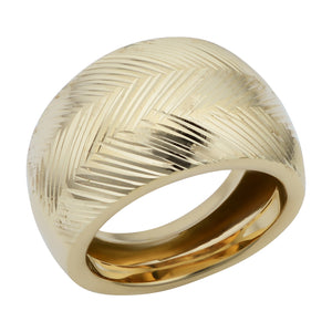 14k Gold Diamond-Cut Cigar Band