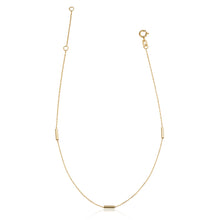 Load image into Gallery viewer, 14k Gold Tube Station Anklet