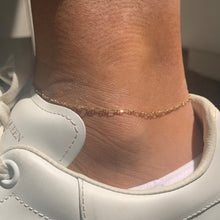 Load image into Gallery viewer, 14k Gold Figaro Link Chain Anklet