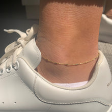 Load image into Gallery viewer, 14k Gold Tube Station Anklet