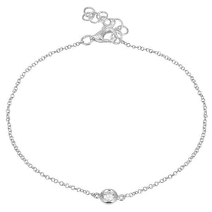 14k Gold & Diamond Bezel Bracelet