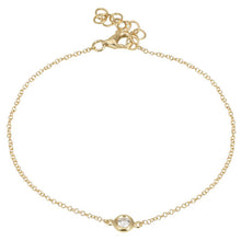Load image into Gallery viewer, 14k Gold &amp; Diamond Bezel Bracelet