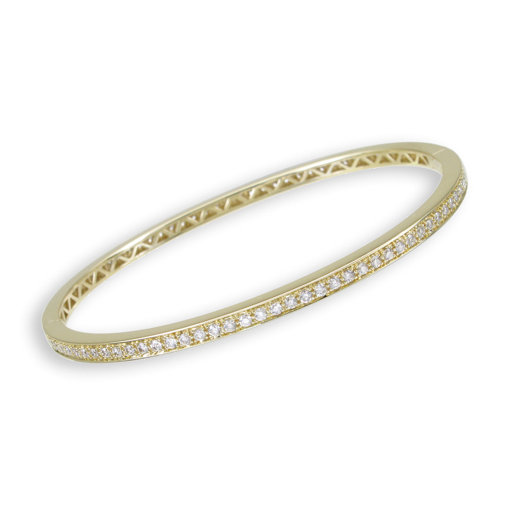 18k Gold & Diamond Bangle