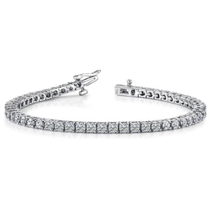 14k Gold & Diamond 4-Prong Tennis Bracelet