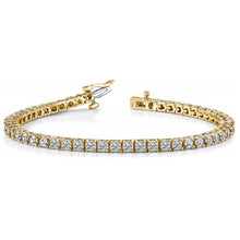Load image into Gallery viewer, 14k Gold &amp; Diamond 4-Prong Tennis Bracelet