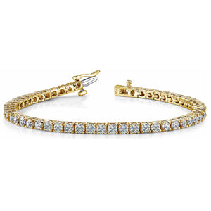 14k Gold & Diamond 4-Prong Tennis Bracelet