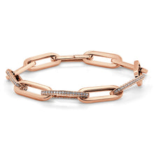 Load image into Gallery viewer, 14K Gold &amp; Diamond Paperclip Bracelet