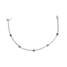Load image into Gallery viewer, 14k Gold Diamond &amp; Sapphire Tennis Bracelet