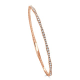 14k Gold & Diamond Flexible Bangle - 0.95ct