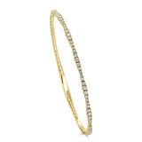 14k Gold & Diamond Flexible Bangle - 0.95ct
