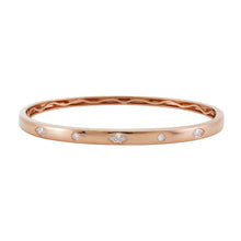 Load image into Gallery viewer, 14k Gold &amp; Fancy-Shape Diamond Bangle