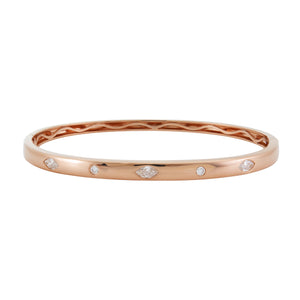 14k Gold & Fancy-Shape Diamond Bangle