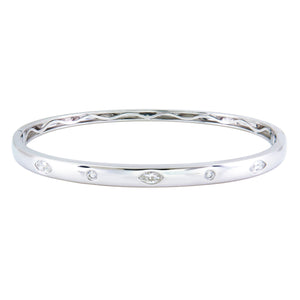 14k Gold & Fancy-Shape Diamond Bangle