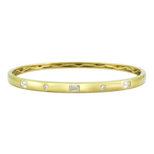 Load image into Gallery viewer, 18k Gold &amp; Fancy-Shape Diamond Bangle