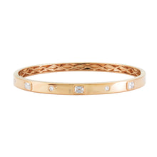 Load image into Gallery viewer, 14k Gold &amp; Fancy-Shape Diamond Bangle