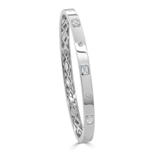 Load image into Gallery viewer, 14k Gold &amp; Fancy-Shape Diamond Bangle