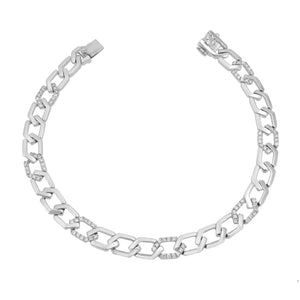 18k Gold & Diamond Link Bracelet