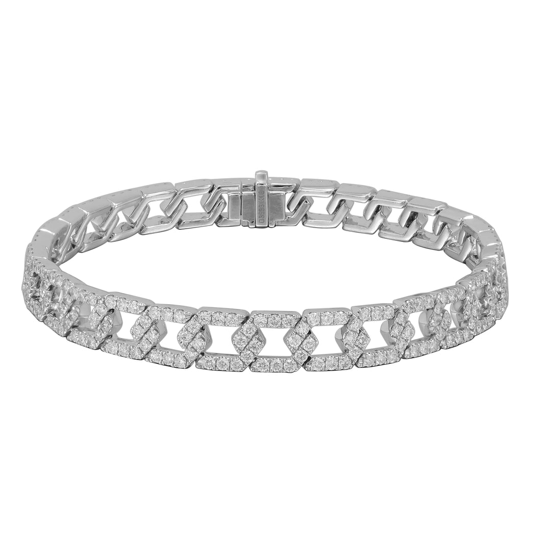 18k Gold & Diamond Link Bracelet