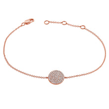 Load image into Gallery viewer, 14k Gold &amp; Diamond Disc Bracelet