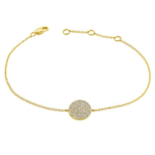 Load image into Gallery viewer, 14k Gold &amp; Diamond Disc Bracelet